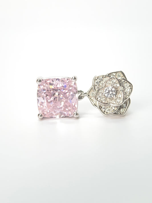 Blushing Bloom Lab-Created pink Diamond Earrings