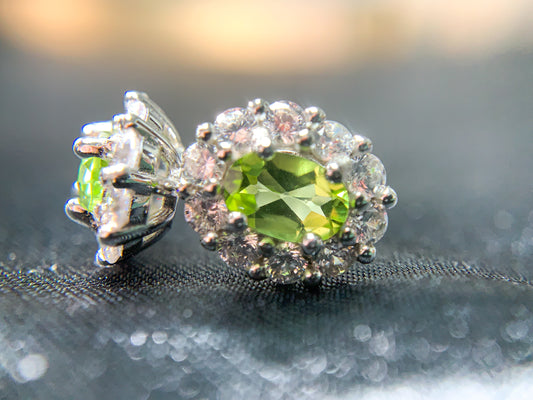 Natural Peridot Princess Earrings