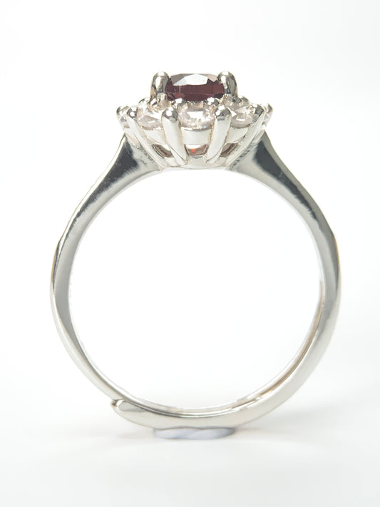 Natural Garnet Princess Ring