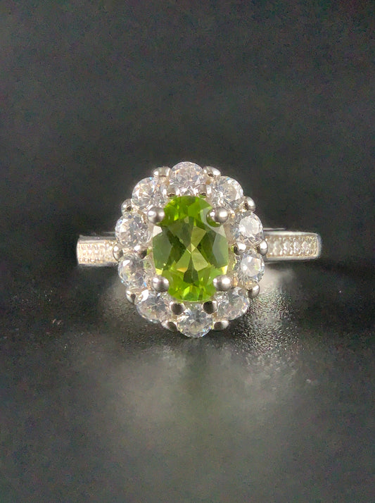 Natural Peridot Princess Ring