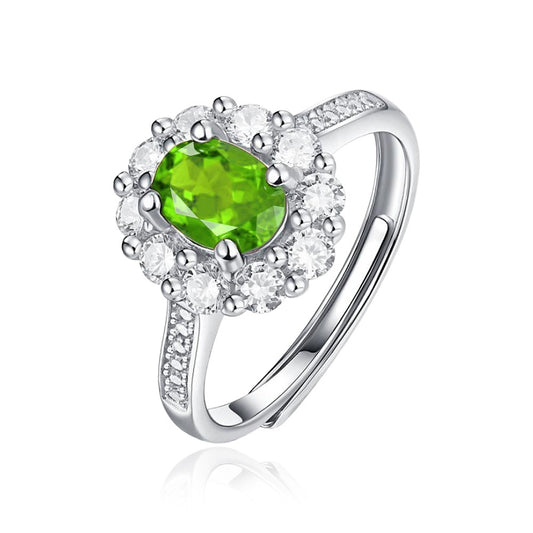 Natural Peridot Princess Ring