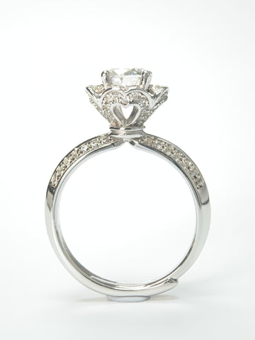 1 Carat Bouquet 925 Silver Moissanite Stone Ring