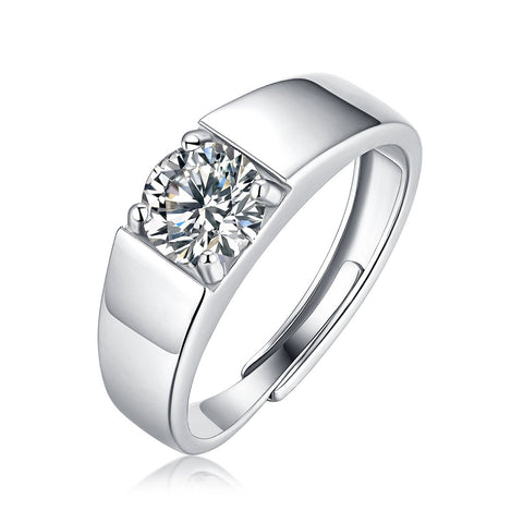 1 Carat Charm Men's Moissanite Ring & 925 Silver