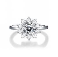 Sunflower Zircon Ring 925 Silver