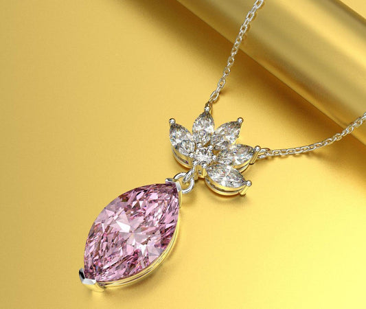 Rose Radiance Lab-Created Diamond Necklace