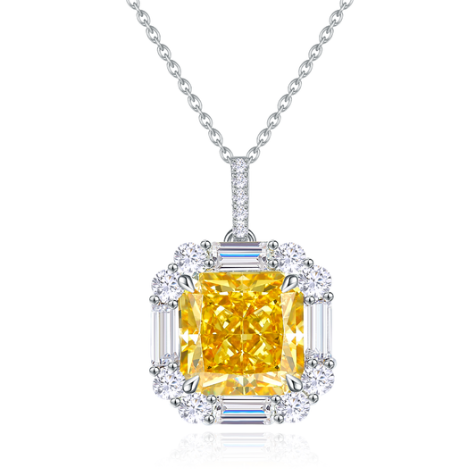 Radiant Sunburst Lab-Created Diamond Necklace