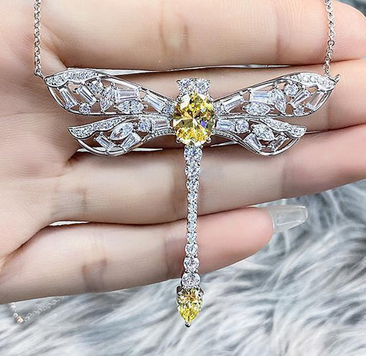 Dragonfly Lab-Created Diamond Necklace