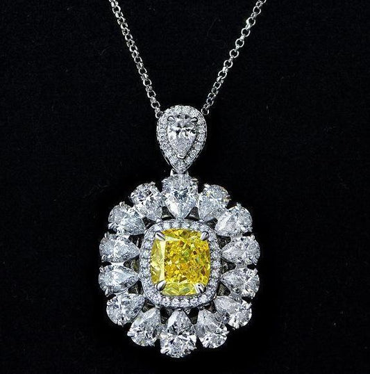 Sunflower Fields Lab-Created Diamond Pendant