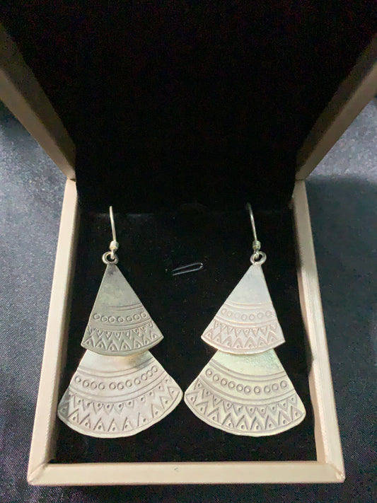 Hand Made Timeless Totem 925 Silver Earrings