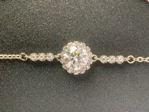 1 Carat Flourishing Flowers Bracelet with Lab Diamond & 925 Silver