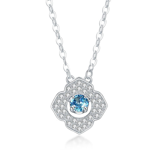 Blue Clover Dynamic Set 925 Silver CZ stone pendant